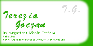 terezia goczan business card